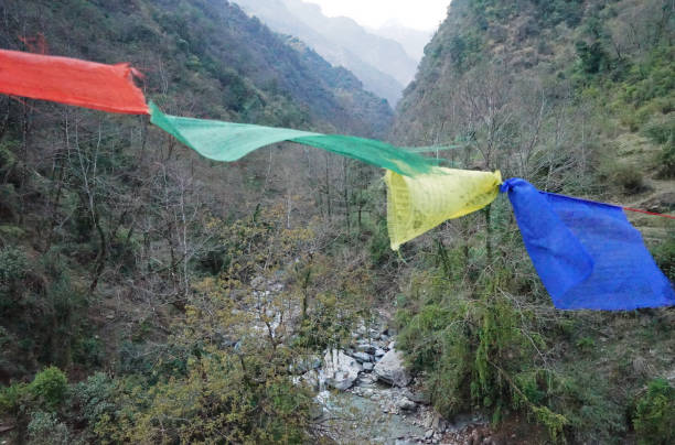 istock Colorful prayer flags along trekking path to Annapurna Himalayan range 1331242687