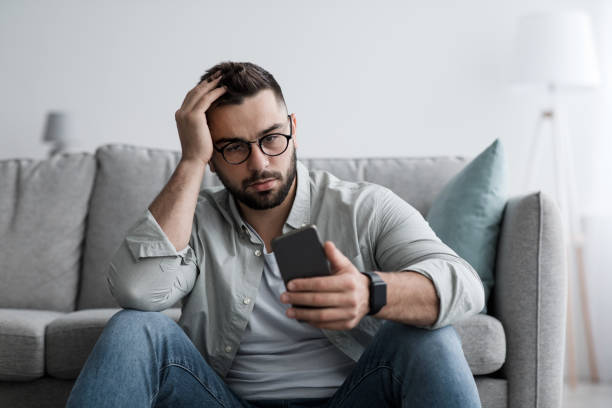 istock Sending error, bad news, feeling stress and heartbreak from relationships 1331245109