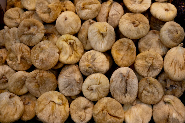 fichi secchi - dried fig brown color image dried food foto e immagini stock