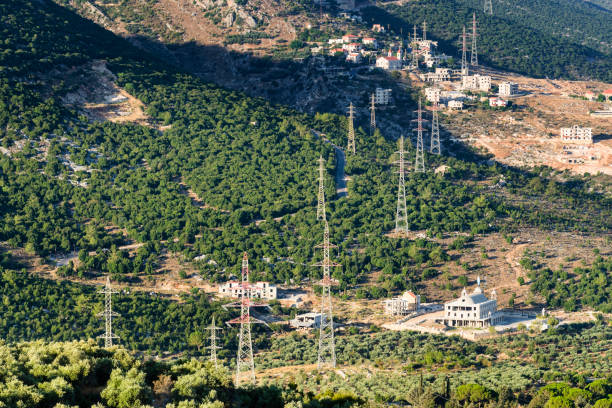Transmission lines in rural Lebanon