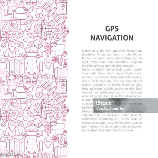Pattern Gps Gps Navigation Line Pattern Concept Stock Illustration - Download Image ...