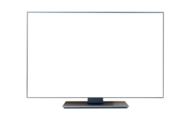 istock Old lcd tv with very narrow frame on white background 1331250646
