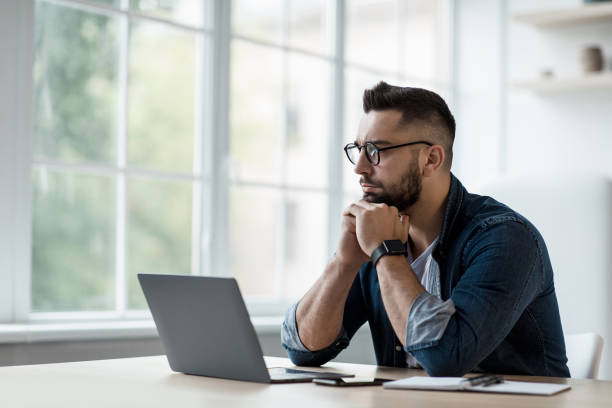 istock Covid-19, new normal, social distance, work and study at home. New project, search info 1331251417