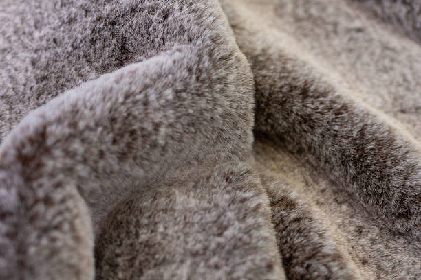 istock Light brown faux fur texture 1331254879