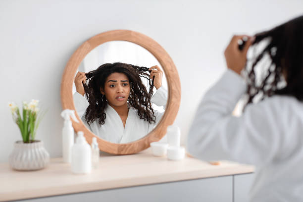 istock Dry, matted hair, hairstyle problems, routine treatment 1331256085