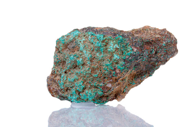 istock macro mineral stone Malachite on a white background 1331263566