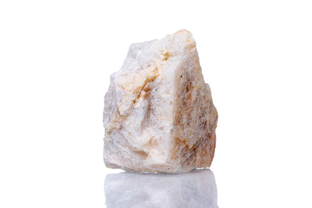istock macro mineral stone Wollastonite on a white background 1331263647