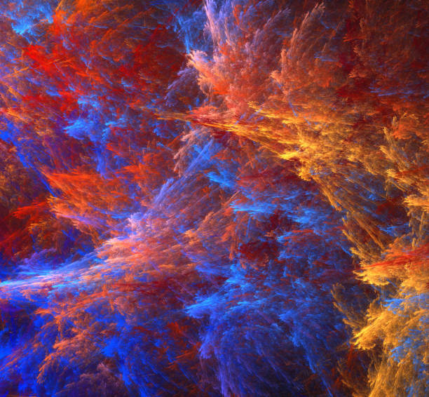 image of one  Illustration of digital fractal stock photo