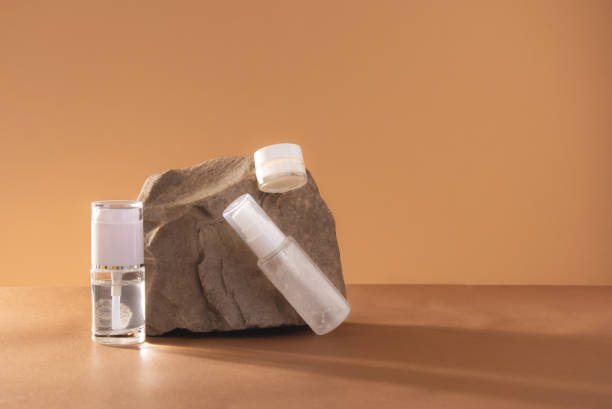 istock Set of cosmetics products with natural materials 1331269241