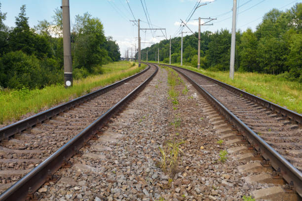 istock Railway track on a summer day. 1331270926