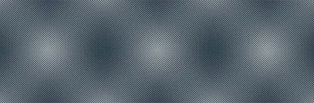 Vector illustration of Abstract vector background made with dots Moire, dotted op art effect surreal texture, sound and music waves theme, black and white grid abstraction.