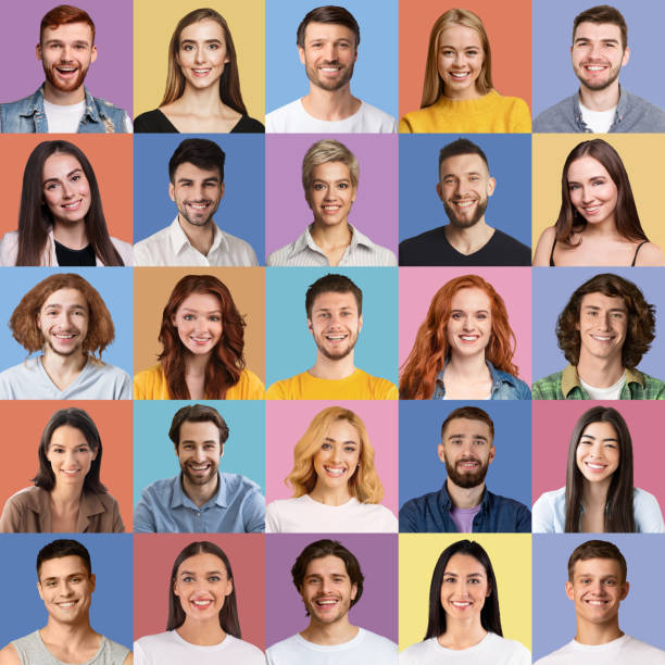 istock Cheerful youngsters posing on colorful studio backgrounds 1331273573