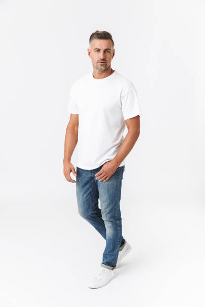 istock Confident handsome shirtless man standing isolated 1331276864