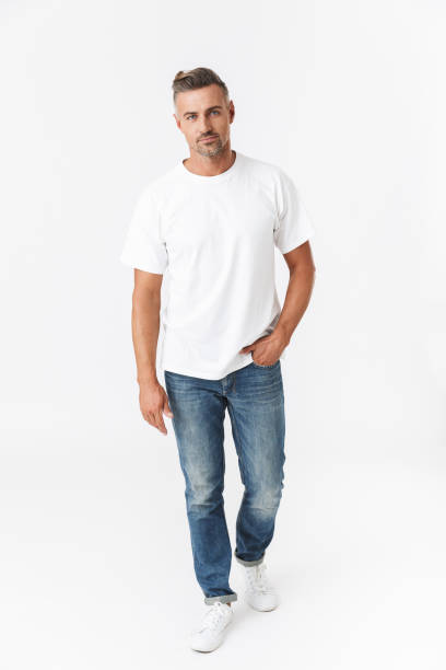 istock Confident handsome shirtless man standing isolated 1331277976