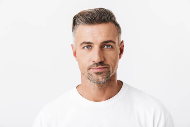 istock Confident handsome shirtless man standing isolated 1331278269