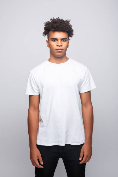 istock Confident young man in white t-shirt 1331278431