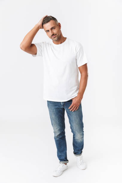 istock Confident handsome shirtless man standing isolated 1331278507