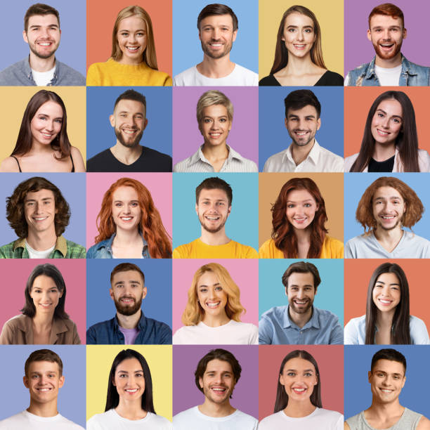 istock Happy various people faces, collection of portraits 1331281362
