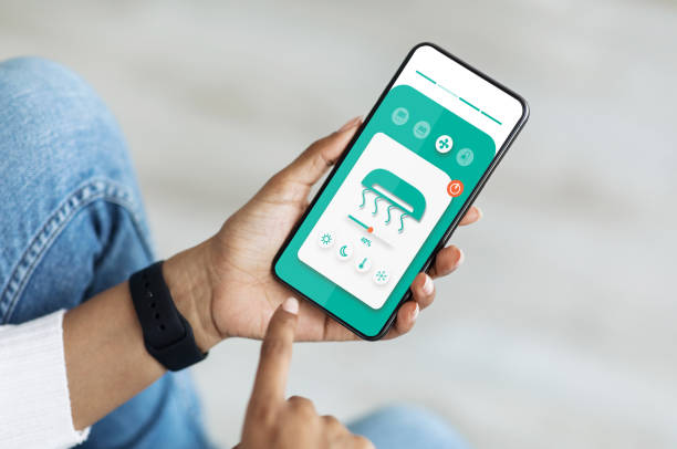 istock System of ventilation, climate control, simple smart home control with mobile app and modern technology 1331282414