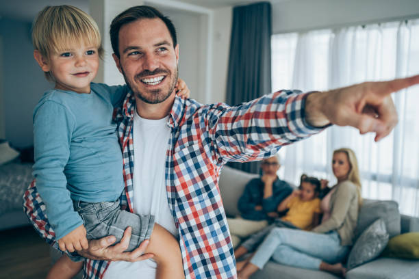 istock Father and little son at home. 1331283887