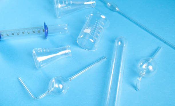 istock Science glass flasks in chemistry laboratory. 1331291749