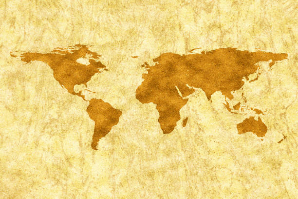 istock Geography earthmap gold mineral and light granite marble luxury interior texture surface 1331293923