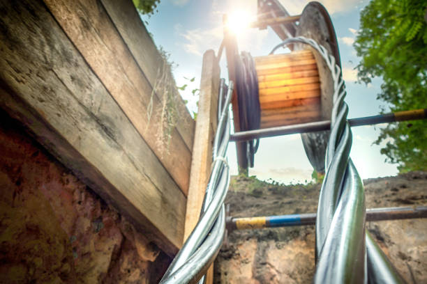 Laying new high-voltage cables in the ground