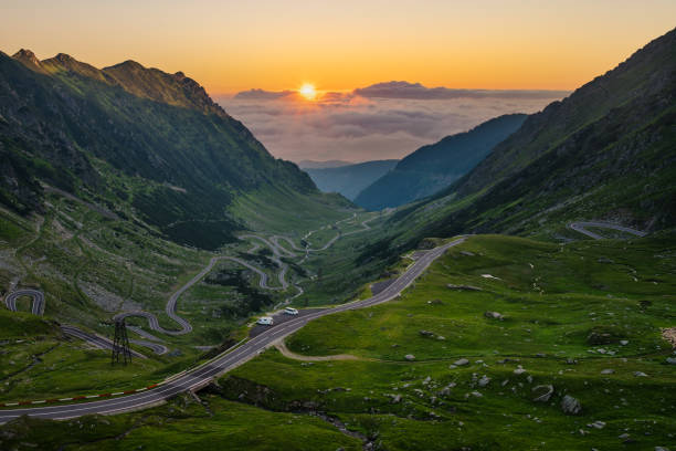 istock Famous Transfagarasan Highway in Romania at sunrise 1331305265