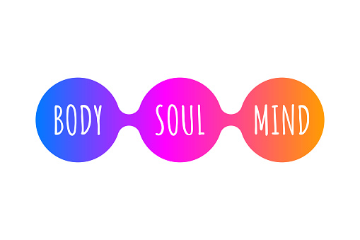 Mind, body and soul icon. Life balance, harmony symbol. Meditation sign. Holistic concept. Vector illustration