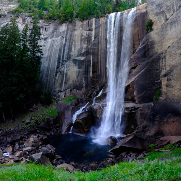 istock Vernal Falls in Yosemite National Park waterfall pine tree old 1331310469
