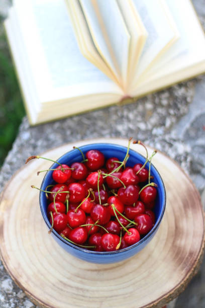 istock Bowl of Cherries and Open Book 1331310647
