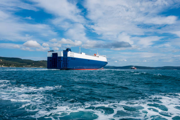 페리의 자동차와 승객 - passenger ship nautical vessel passenger craft ferry 뉴스 사진 이미지