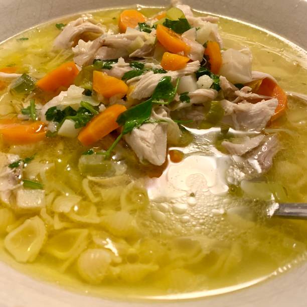 istock Chicken soup with noodles 1331312412
