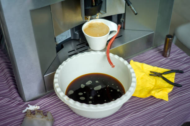 istock Cleaning bean-to-cup coffee machine 1331314235