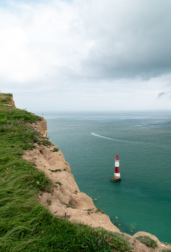 Beachy Head light house taken from the white cliffs above.