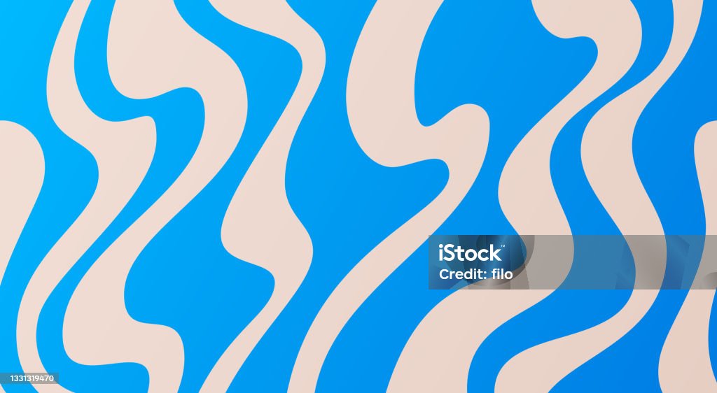 Smooth Water Flow Ripple Lines Smooth flow background blob motion flow water background. Tiles side to side. Pattern stock vector