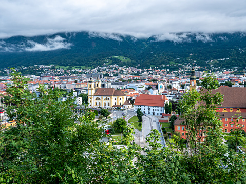 City panorama of Innsbruck in Tyrol