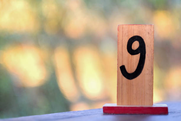 Table number sign stock photo