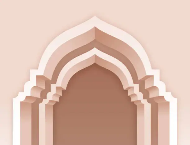 Vector illustration of Arch Architecture Abstract Background