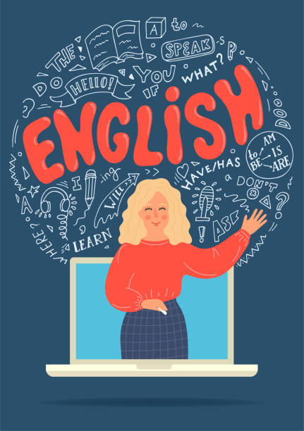 illustrations, cliparts, dessins animés et icônes de cours d’anglais en ligne - english language