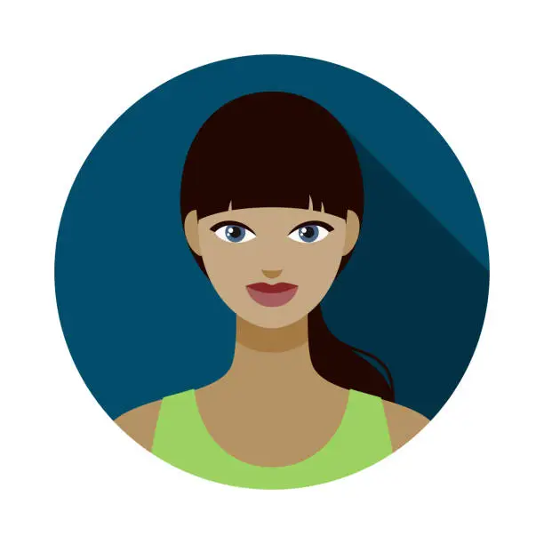 Vector illustration of Female Avatar Icon