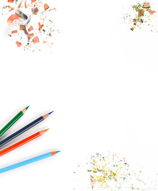 Color pencils, sharpening and shavings