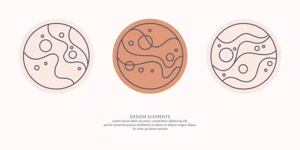 Vector illustration of Abstract elements in flat style, a template for your design.