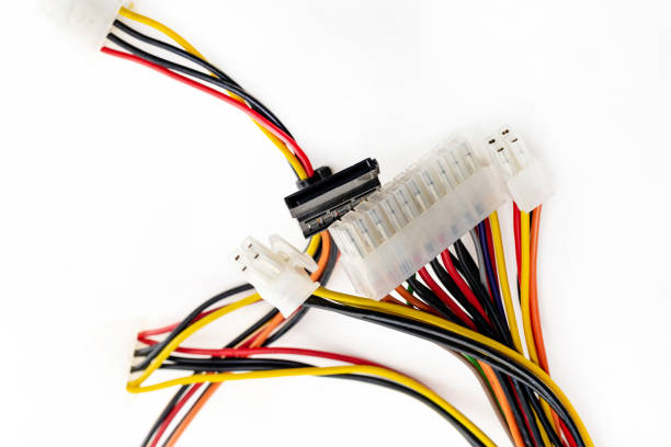 istock multicolored power cable with white connector on isolated background 1331350962