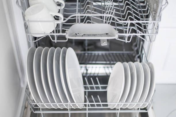 istock White flat plates are loaded into the dishwasher 1331365026