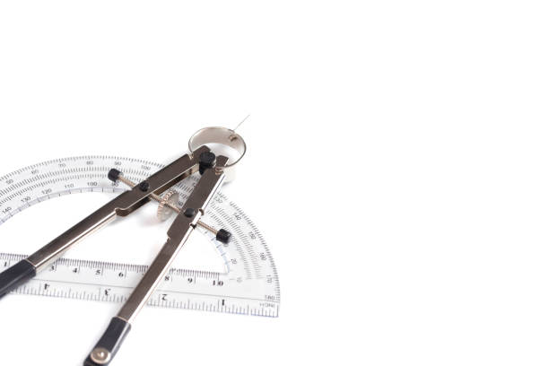 istock Tools of Design and Geometry on a White Background 1331371887