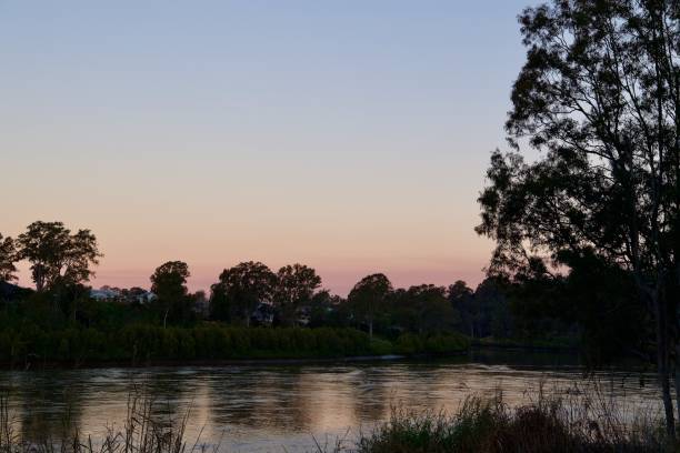istock Twilight at Fig Tree Pocket by the river, Brisbane 1331381222