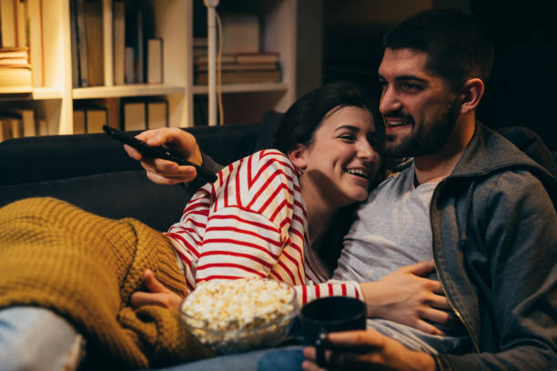 istock young beautiful couple at home 1331396564