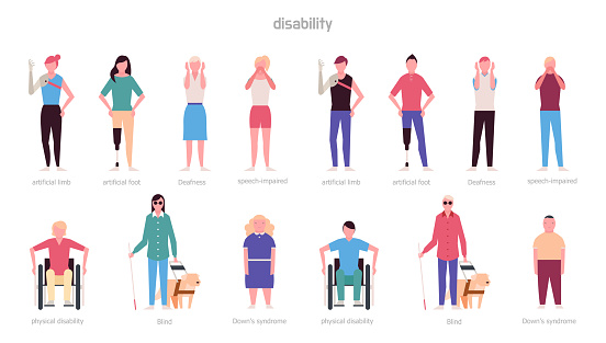 Disabled people character