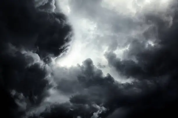 Dark and Dramatic Storm Clouds Area Background